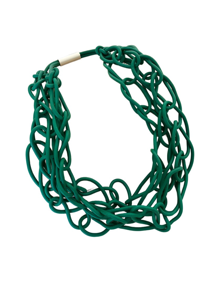 Petra Rubber Chain Necklace Jade