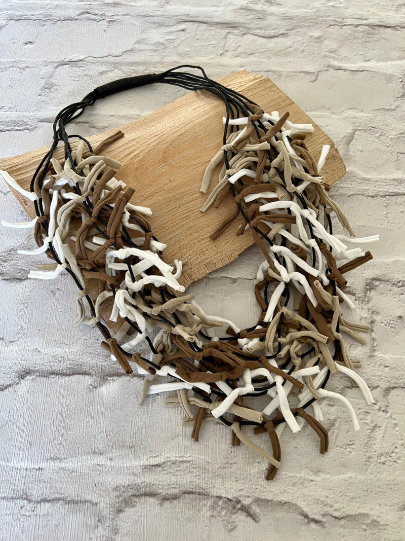 Inaya Material Necklace Taupe