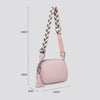 Triple Zip Camera Handbag With Strap Black