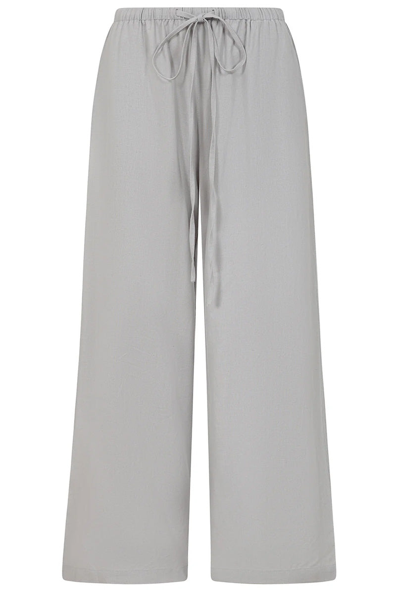 ALICE COLLINS Plain Wide Leg Trousers Grey