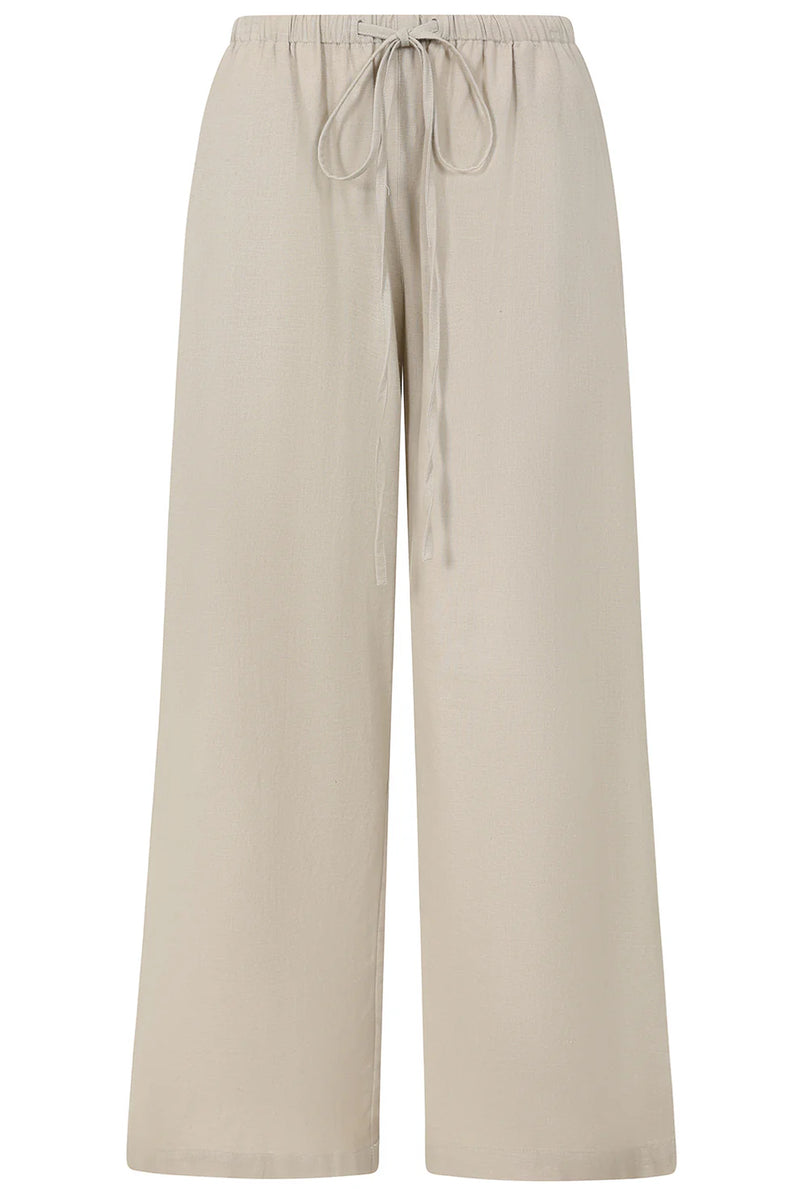 ALICE COLLINS Plain Wide Leg Trousers Feather