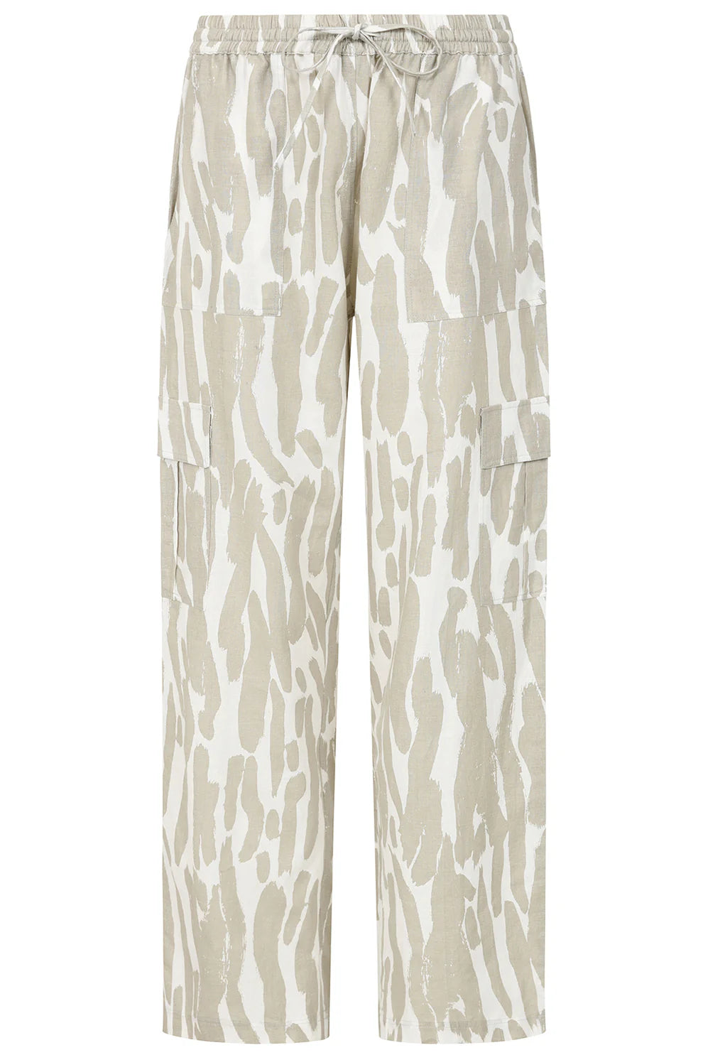 ALICE COLLINS Beth Brush Strokes Trousers Wild Oat/Feather