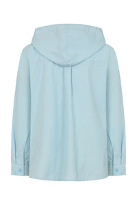 ALICE COLLINS Linen Mix Hooded Shirt White