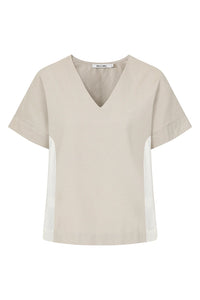 ALICE COLLINS Contrast Stripe Top Feather