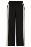 ALICE COLLINS Contrast Stripe Trousers Black