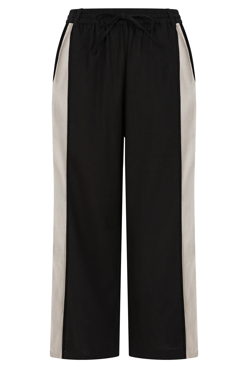 ALICE COLLINS Contrast Stripe Trousers Black