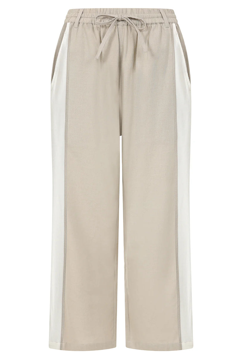 ALICE COLLINS Contrast Stripe Trousers Feather