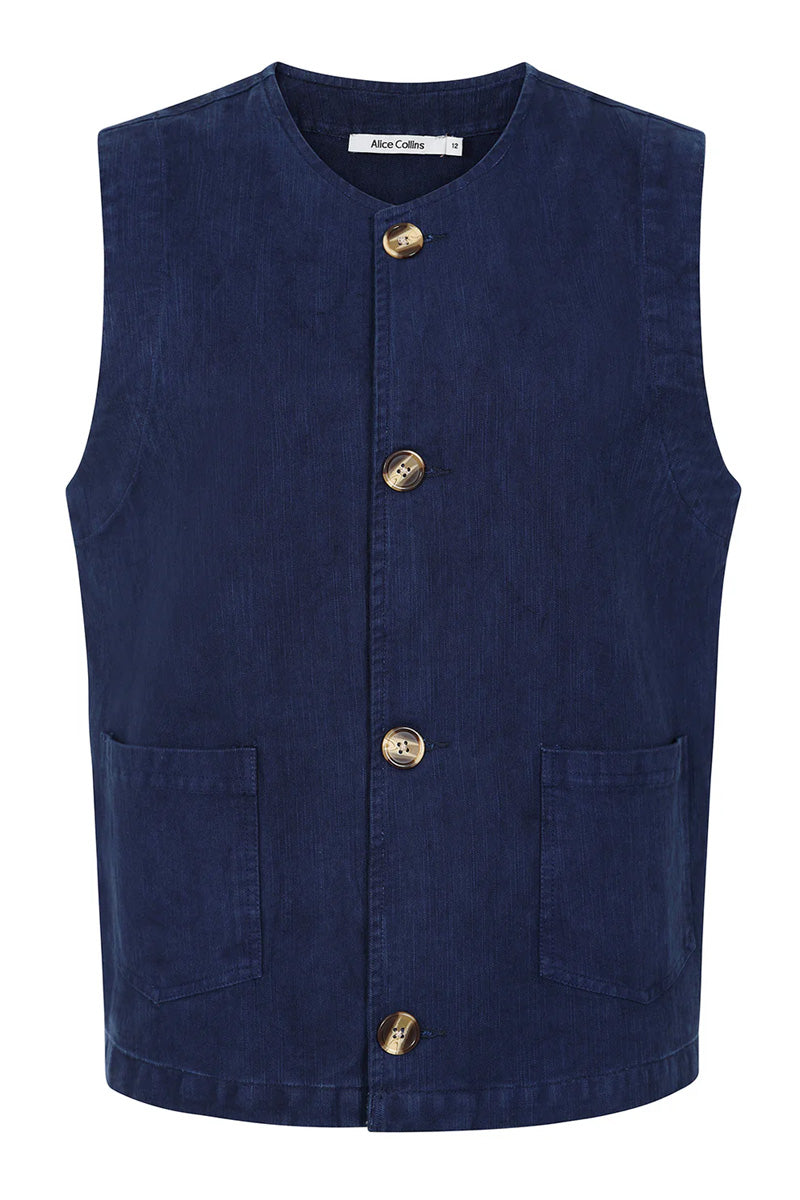 ALICE COLLINS Millie Gilet Midnight Blue