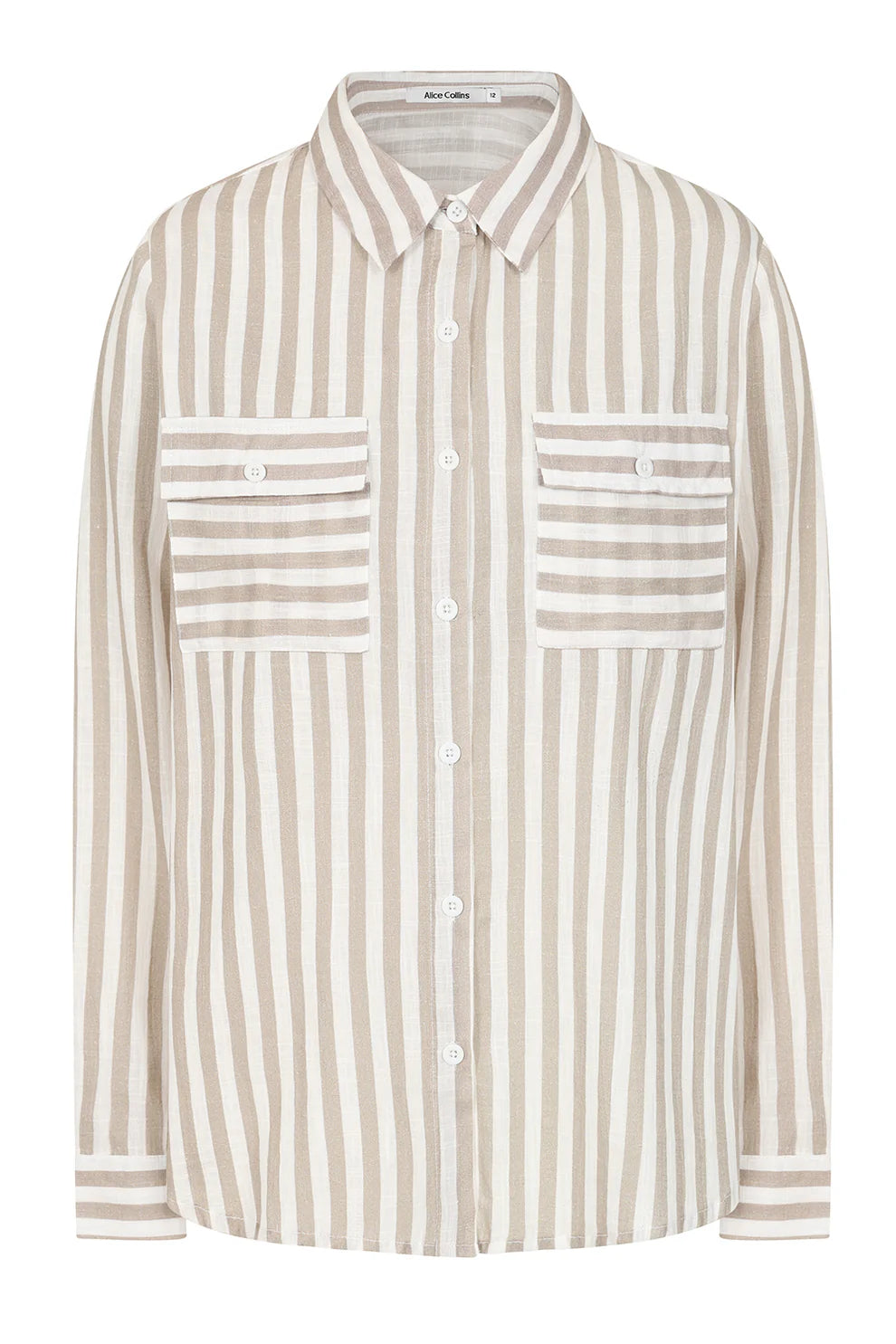 ALICE COLLINS Rochelle Striped Shirt Wild Oat/Feather