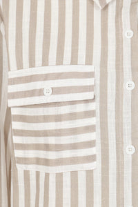 ALICE COLLINS Rochelle Striped Shirt Wild Oat/Feather