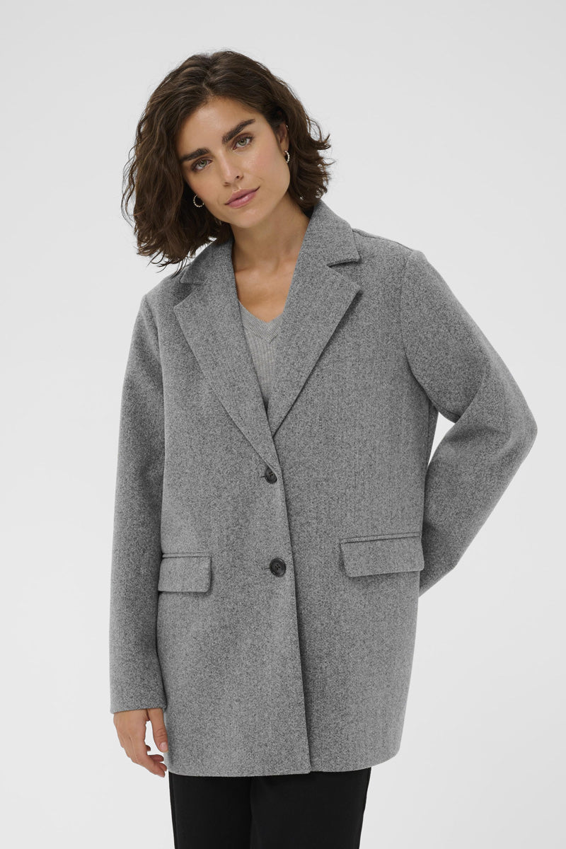 KAFFE KAsaturn Jacket-Grey Melange