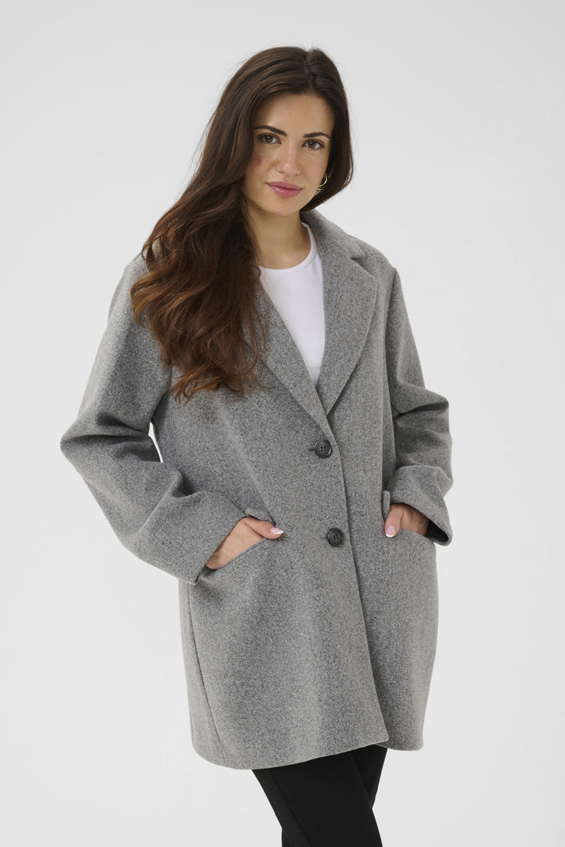 KAFFE KAsaturn Jacket-Grey Melange