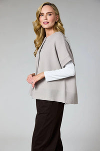 DECK Short Sleeve Cardigan Chocolate