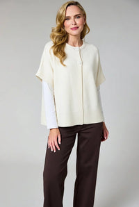 DECK Short Sleeve Cardigan Cream