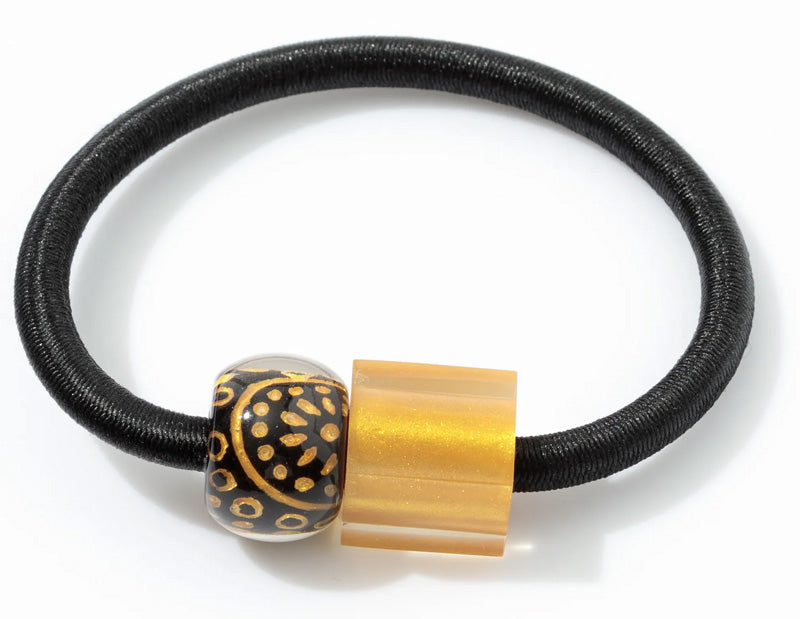 Calitaa Luxury Collection Magnetic Bead Bracelet Mardi Gras Gold