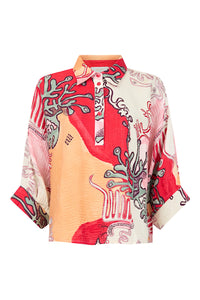 NOEN Print Blouse-Blue