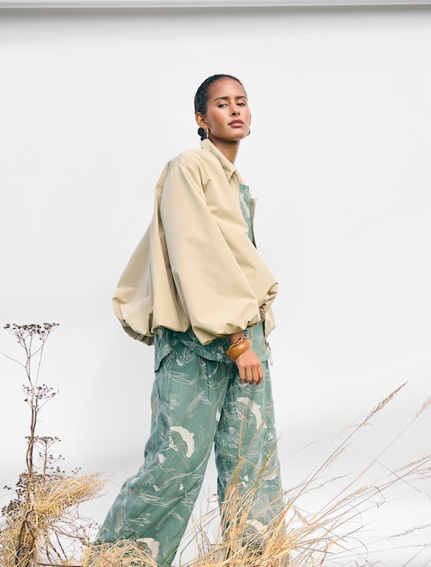 NOEN Puffball Bomber Jacket Light Taupe