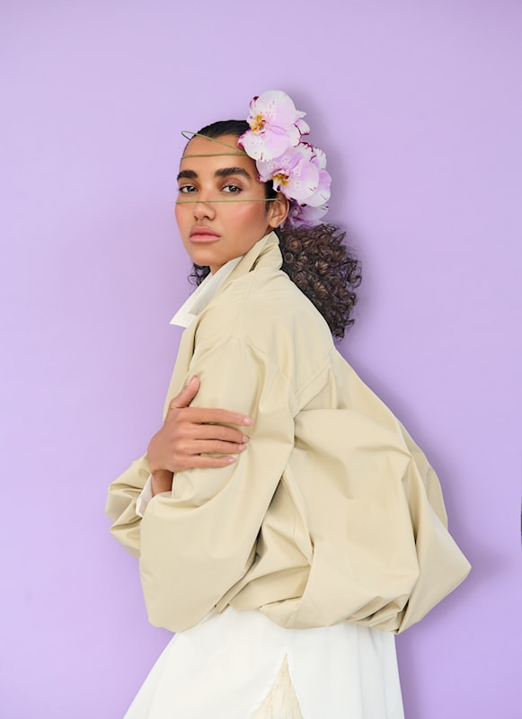 NOEN Puffball Bomber Jacket Light Taupe