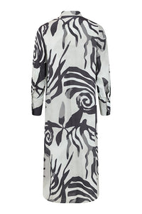 NOEN Print Maxi Dress-Black/Grey