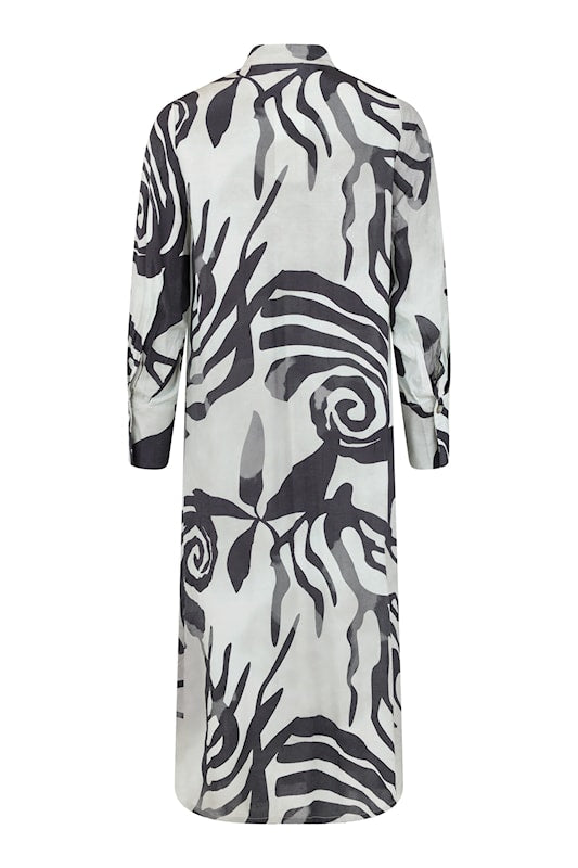 NOEN Print Maxi Dress-Black/Grey