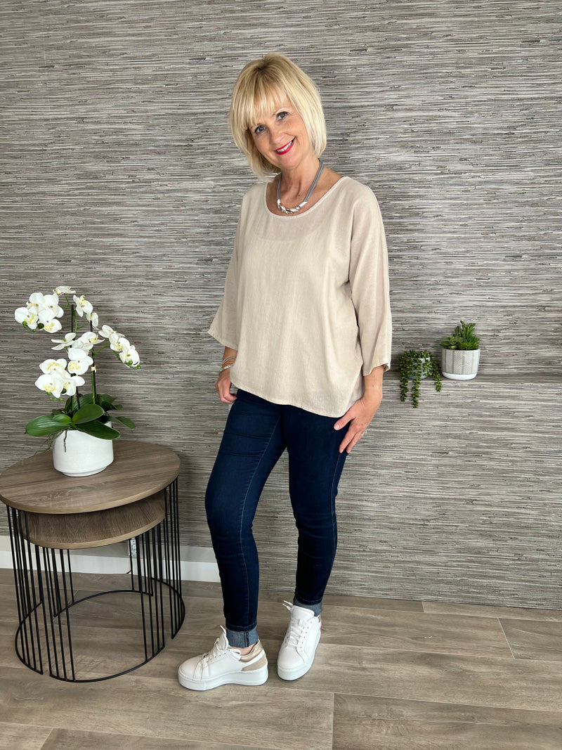 Freya Crop Top Stone