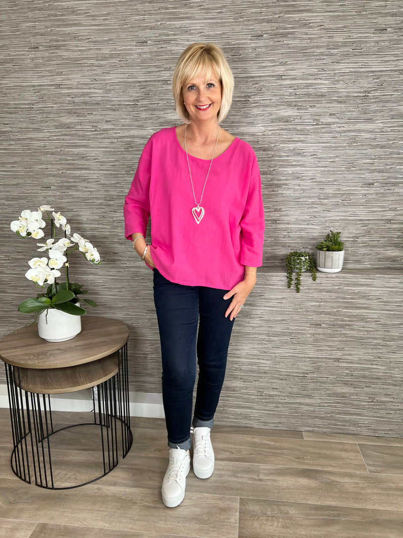 Freya Crop Top Fuchsia