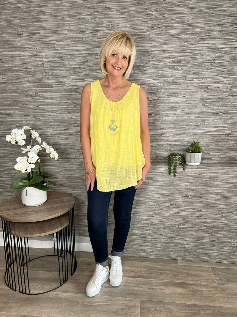 Lori Sleeveless Top Yellow