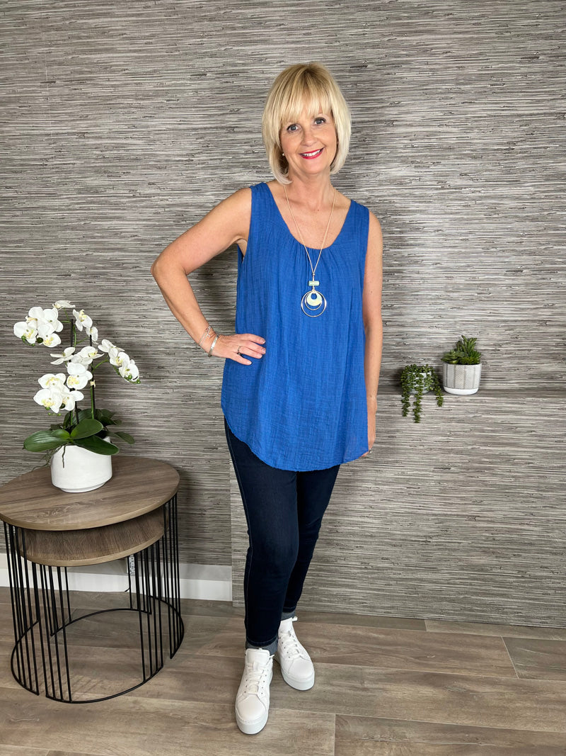 Lori Sleeveless Top Cobalt