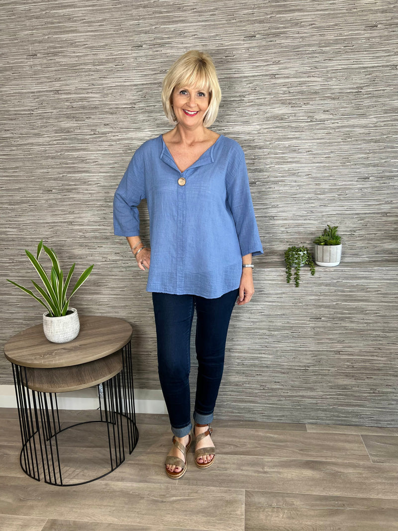 Joni Cotton Shirt Denim
