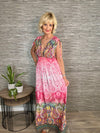 Paisley Print Dress Pink