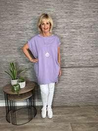 Chloe Short Sleeve Top Lilac
