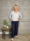 Lena Linen Trousers Navy