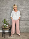 Lena Linen Trousers Khaki