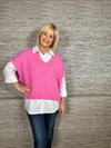 Mohair Crop Layering Sweater Blush