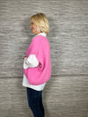 Mohair Crop Layering Sweater Fuchsia