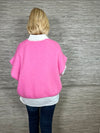 Mohair Crop Layering Sweater Fuchsia