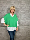 Mohair Crop Layering Sweater Bright Green