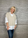 Mohair Crop Layering Sweater Stone