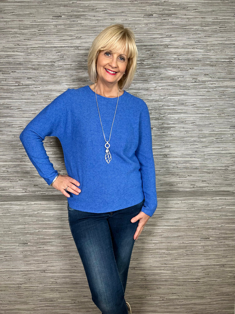 Jill Fine Knit Jumper Cornflower