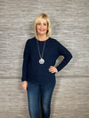 Jill Fine Knit Jumper Navy