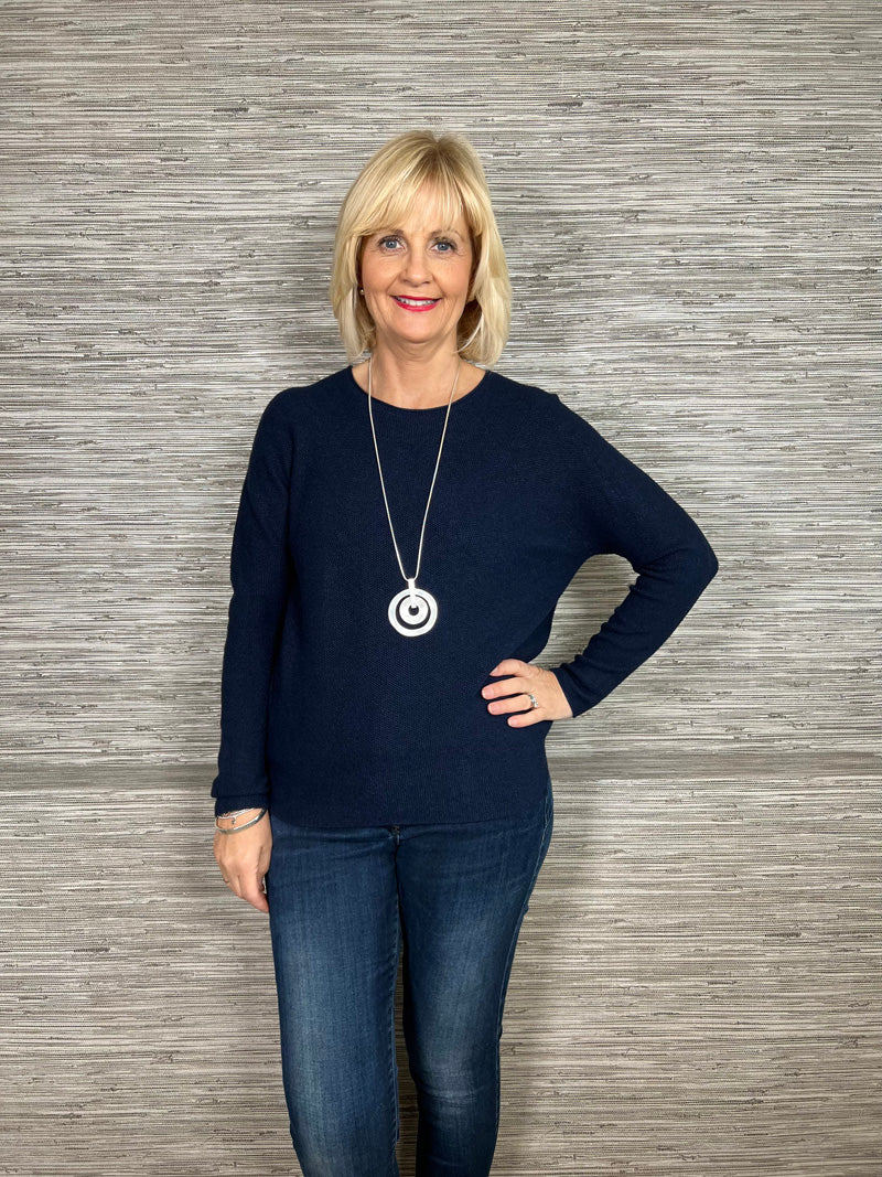 Jill Fine Knit Jumper Navy