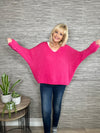 Avril V-Neck Mohair Sweater Pale Blue