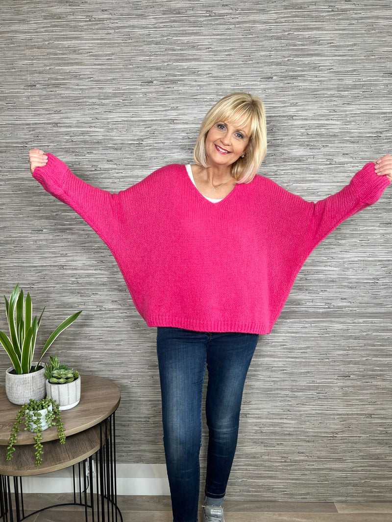Avril V-Neck Mohair Sweater Pale Blue