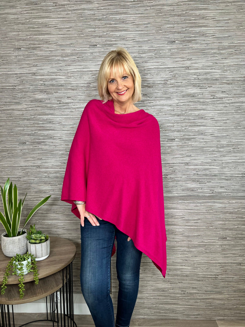 Charlotte Poncho Fuchsia