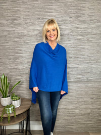 Charlotte Poncho Cobalt