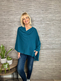 Charlotte Poncho Teal