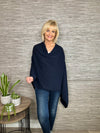 Charlotte Poncho Navy