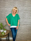 Mohair Crop Layering Sweater Emerald