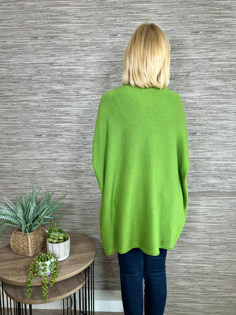 Taryn Polo Neck Poncho Teal