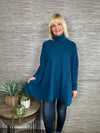 Taryn Polo Neck Poncho Teal